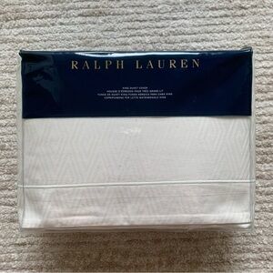 Ralph Lauren Hayden King Duvet Cover Cream 100% Cotton NWT